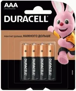 Батарейка AAA LR03 Duracell BL*4