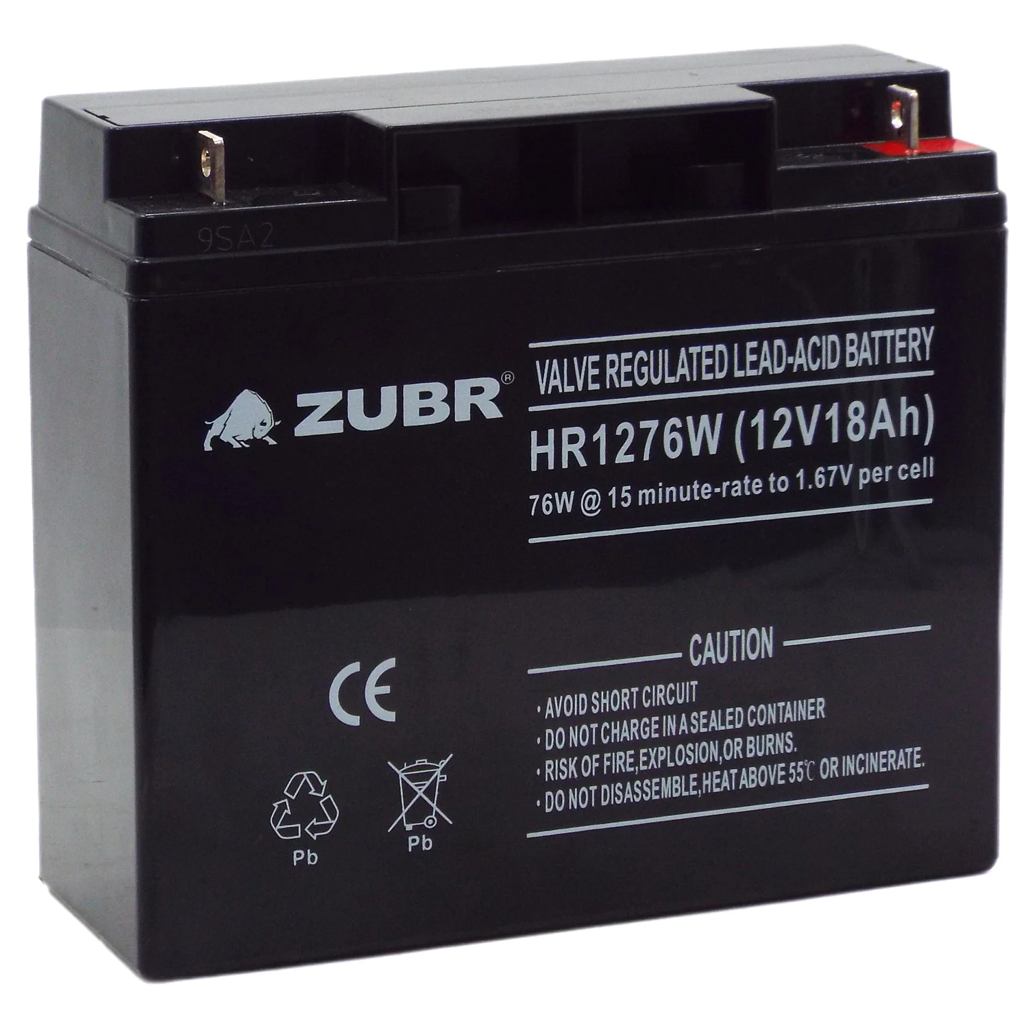 Аккумулятор ZUBR HR1276W (12V18Ah) универсальный