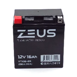 Аккумулятор ZEUS SUPER AGM 16 Ач п.п. (YTX16-BS) Фото 1