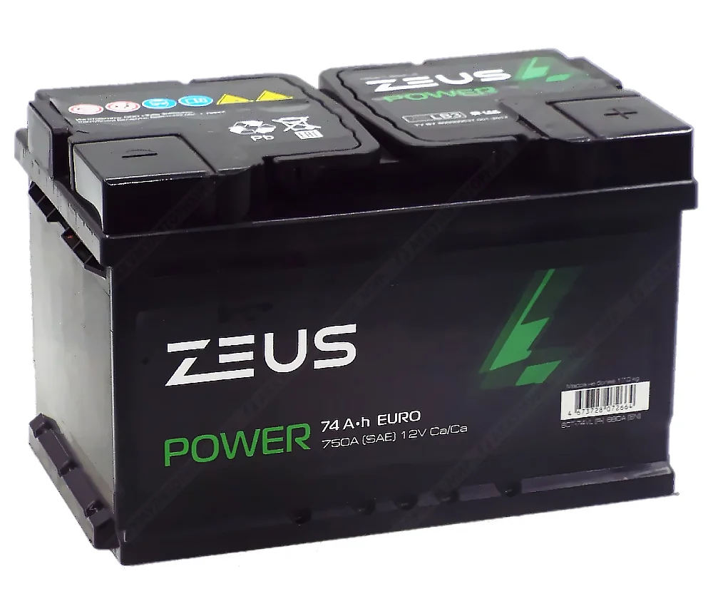 Аккумулятор ZEUS POWER LB3 74 Ач о.п. 1AK Фото 1