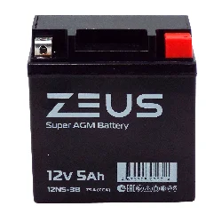 Аккумулятор ZEUS SUPER AGM 5 Ач о.п. (12N5-3B) Фото 1