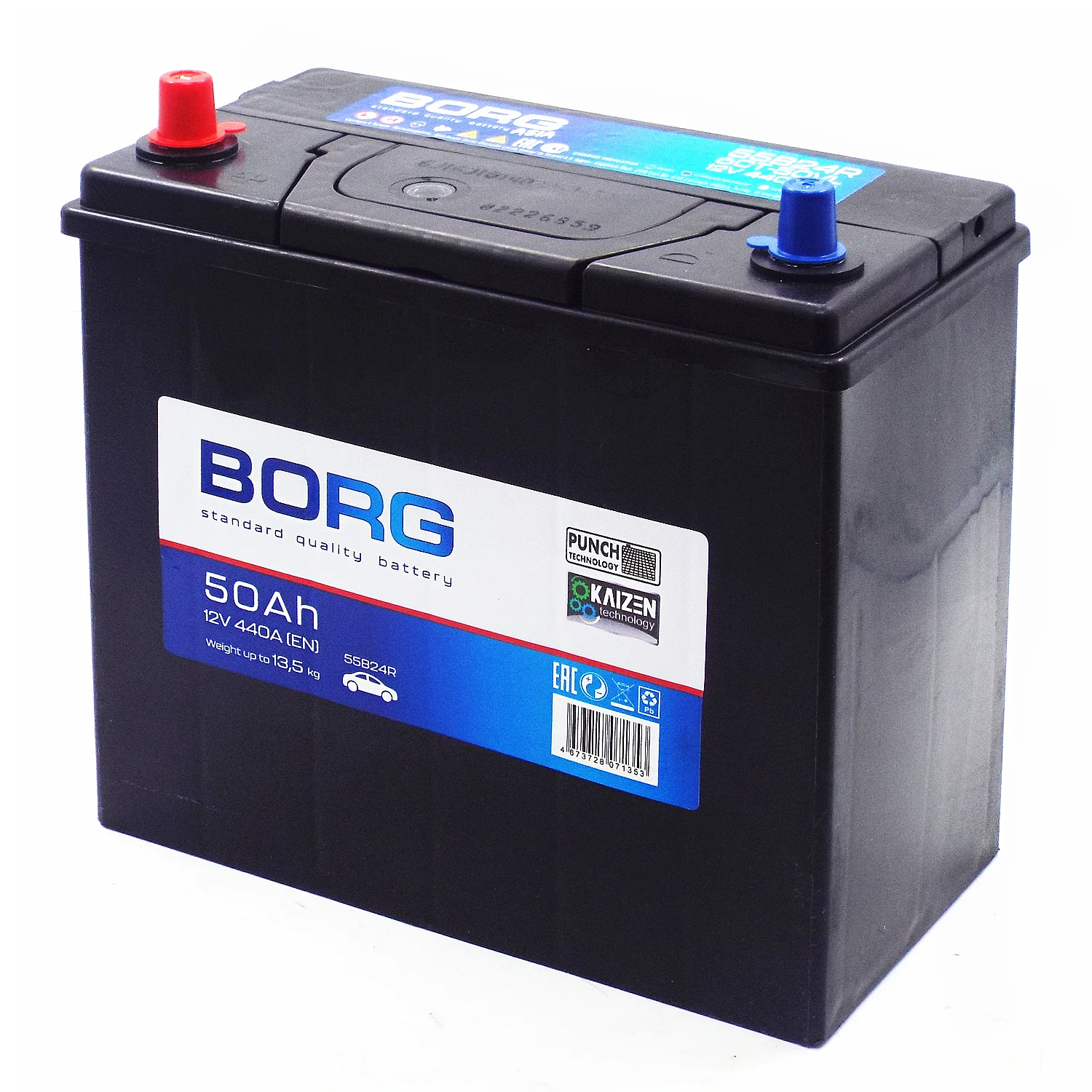 Аккумулятор BORG Standard Asia 55B24R 50 Ач п.п. яп. кл. (ТУРЦИЯ) Фото 1