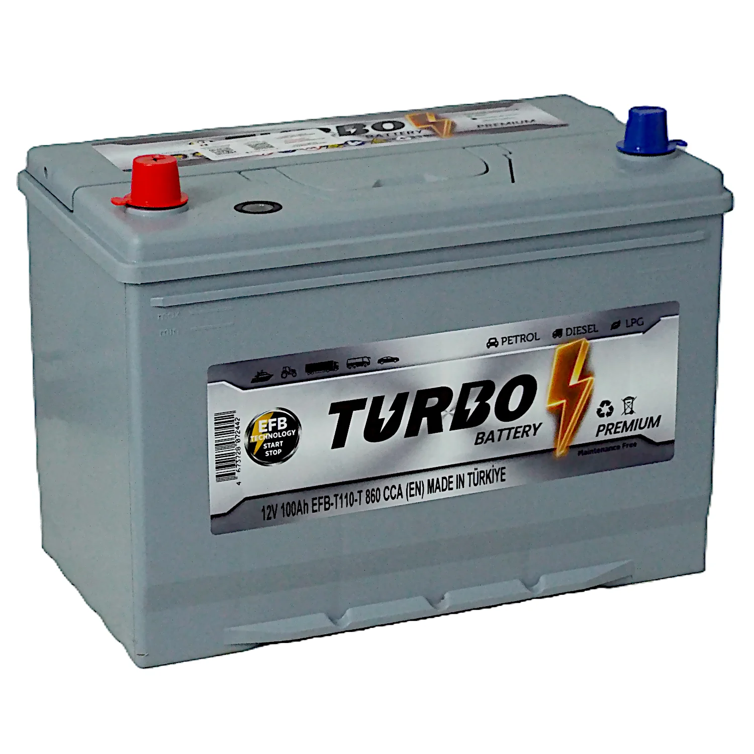 Аккумулятор TURBO EFB T110 Asia 100 Ач п.п.