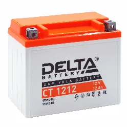 Аккумулятор DELTA СТ 1212 AGM 12 Ач п.п. (YTX12-BS) Фото 1