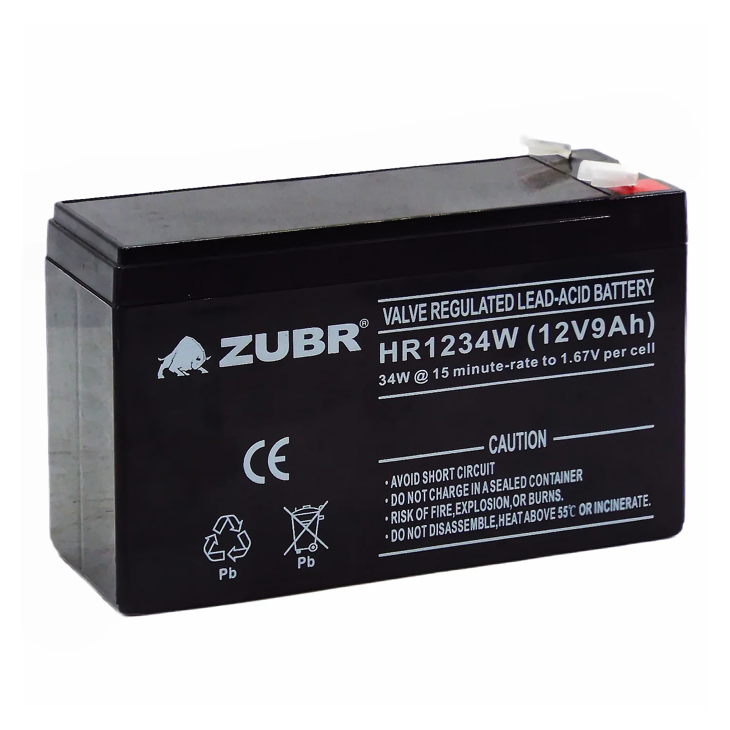 Аккумулятор ZUBR HR1234W (12V9Ah) универсальный