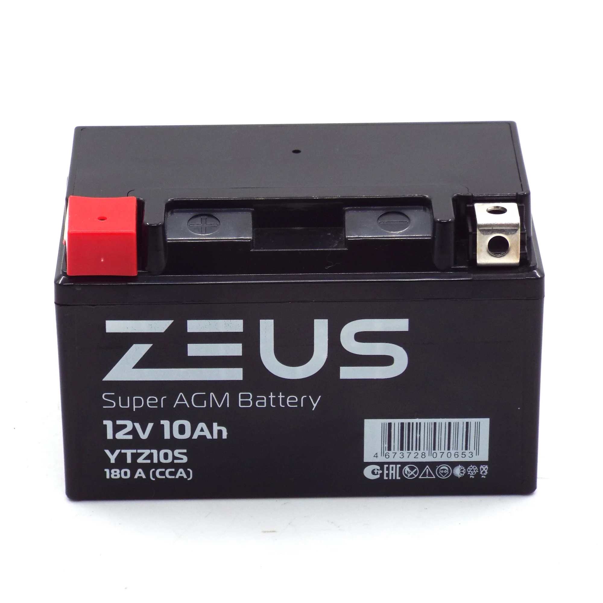 Аккумулятор ZEUS SUPER AGM 10 Ач п.п. (YTZ10S) Фото 1