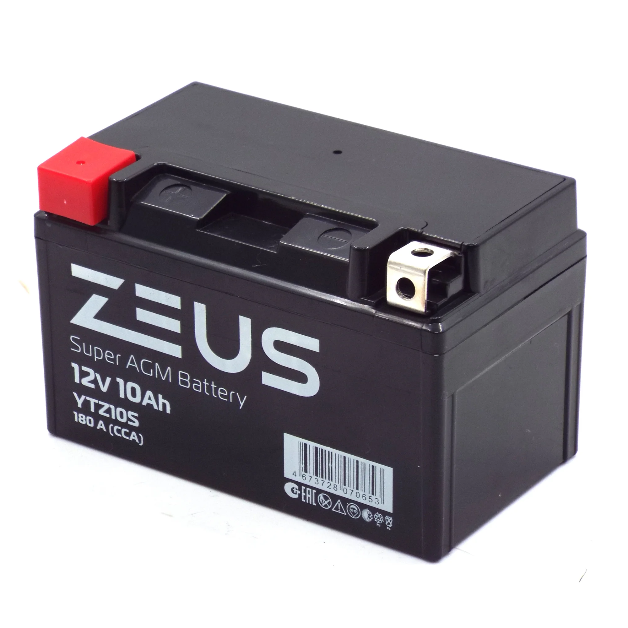Аккумулятор ZEUS SUPER AGM 10 Ач п.п. (YTZ10S) Фото 1