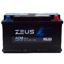 Аккумулятор ZEUS AGM 80 Ач о.п. Фото 1