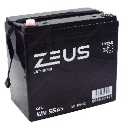 Аккумулятор ZEUS ZG-55-12 GEL (12V55Ah) универсальный Фото 1